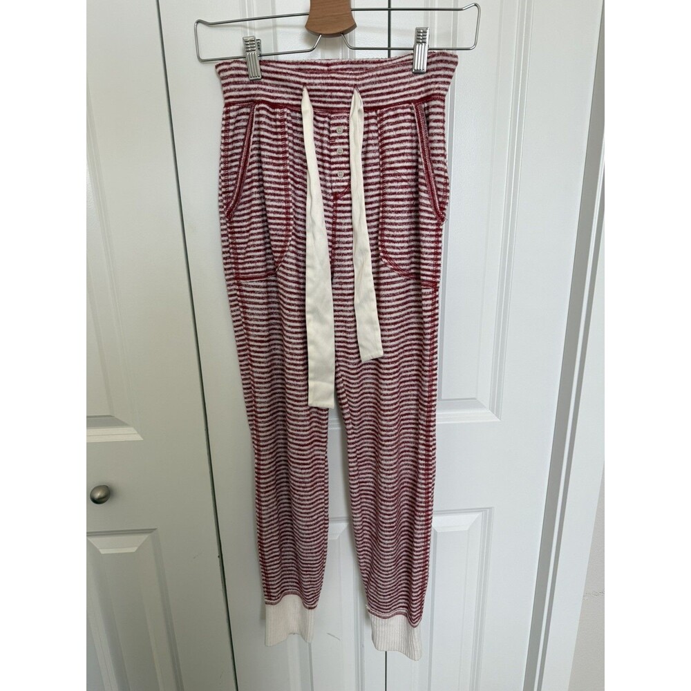 Abercrombie And Fitch Pants Womens XSmall Red White Striped Jogger Pajama Lounge
